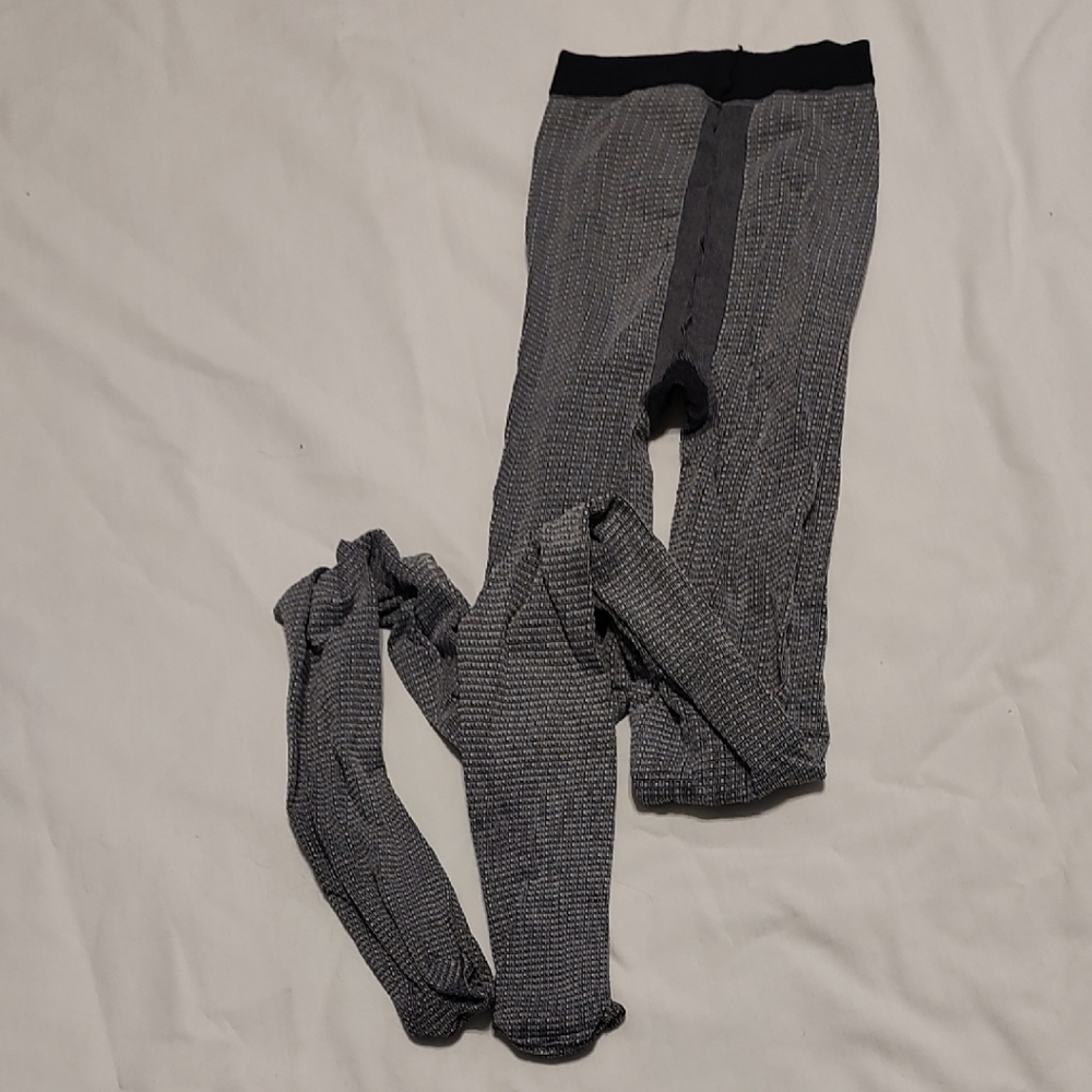 Gray Ribbed Thermal Leggings - Cozy Knit Tights